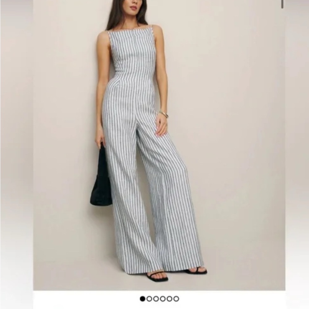 Reformation Clara linen jumpsuit NWT 2